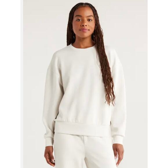 Zella Cream Oversized Sweatshirt - Women's Size Small - Picture 1 of 4
